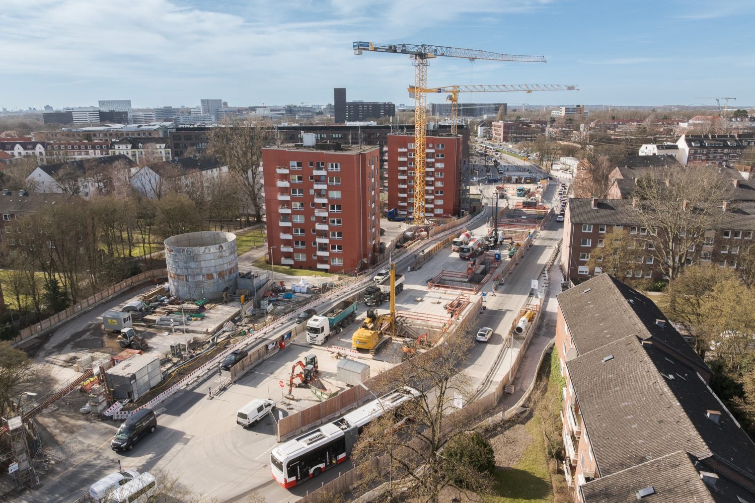 DEU, Hamburg, 02.03.2026, ARGE U5 Ost HH Los 2 Baufeld BY